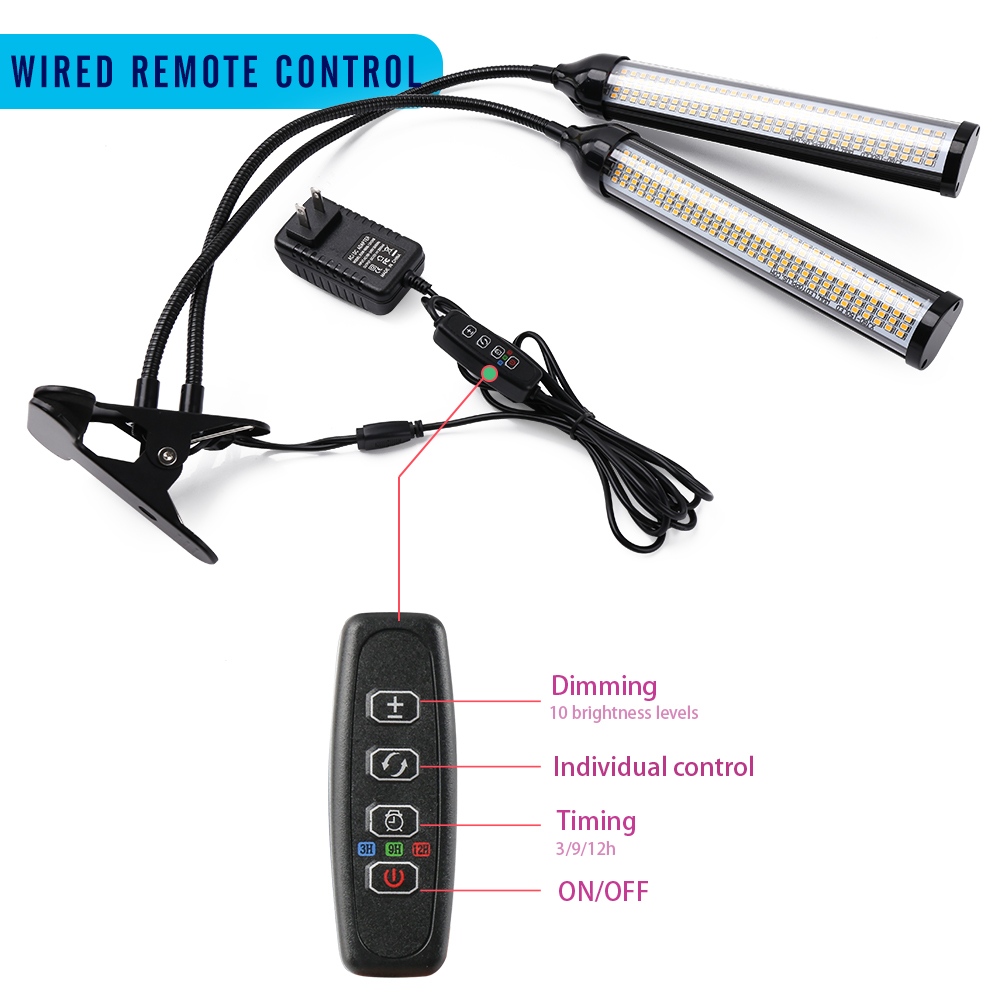 Grow Light Dual Heads - 100Watts