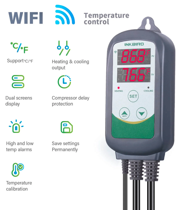 Inkbird Wifi Temperature Controller وحدة تحكم بدرجة الحرارة واي فاي إنكبيرد — Terra Garden Kuwait | تيرا غاردن الكويت