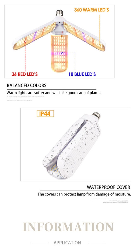 Grow Light 3 Wings - 150Watts ضوء نمو 3 أجنحة - 150 واط — Terra Garden Kuwait | تيرا غاردن الكويت