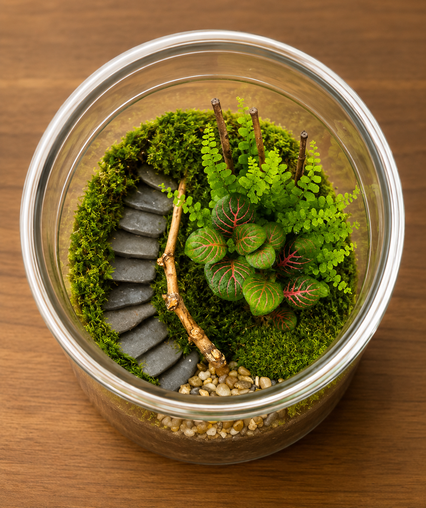 Forest Stairway Moss Terrarium تراريوم طحالب بدرج الغابة 