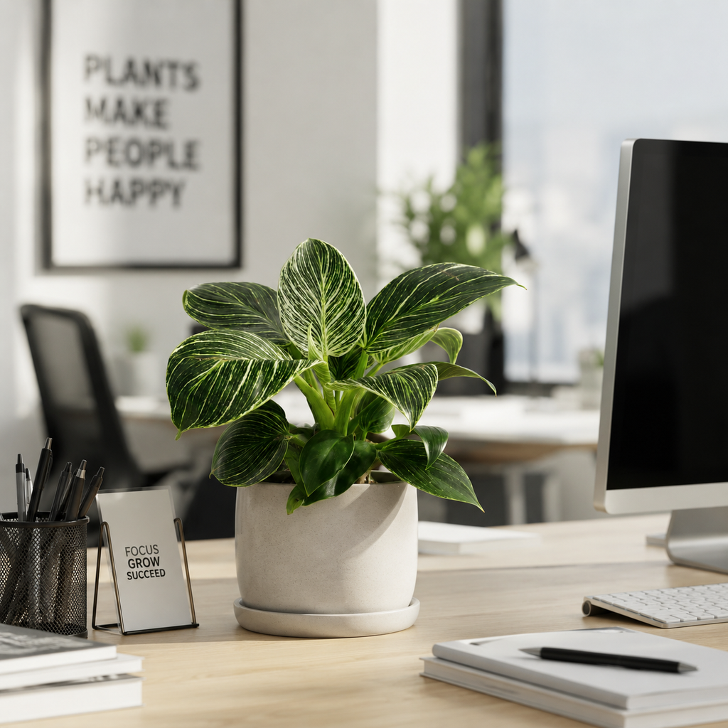 Potted Philodendron Birkin فيلوديندرون بيركن بوعاء