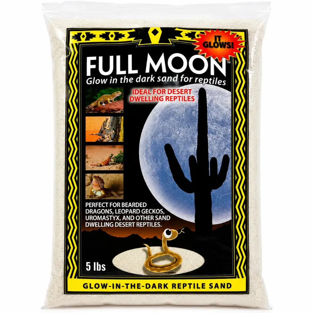 Full Moon Glow-in-the-Dark Reptile Sand – 5 lbs رمل الزواحف المضيء في الظلام فل مون – 5 رطل