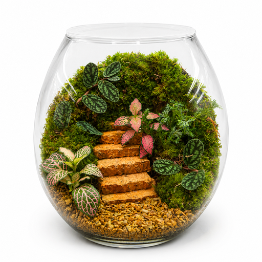 [TR-340-2] Mini Stairway Moss Terrarium تراريوم درج الطحالب الصغير