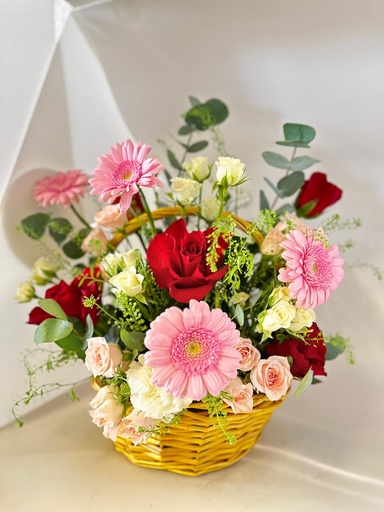[1453] Basket Bouquet Arrangement تنسيق باقة السلة